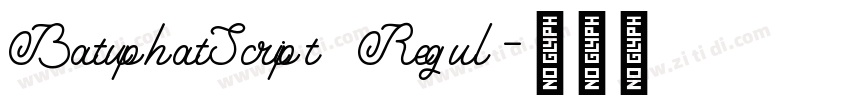 BatuphatScript Regul字体转换
